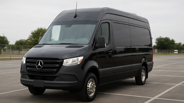 Exterior of Charlotte Party Bus Company's 14 Passenger Sprinter Limousine in Charlotte