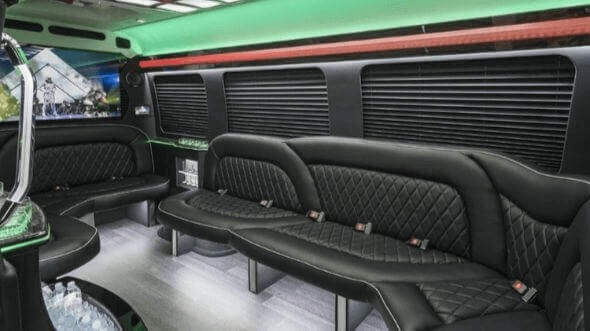 Interior of Greenville Party Bus Company's 15 Passenger Party Bus in Greenville