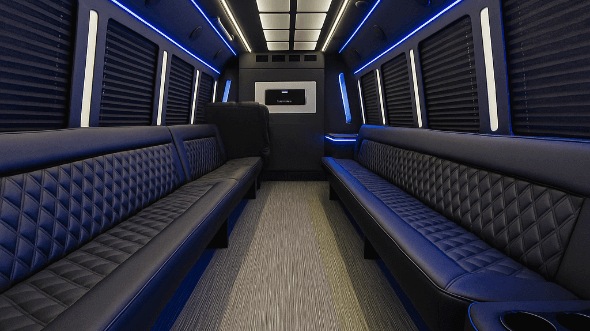 18 Passenger Party Bus Interior