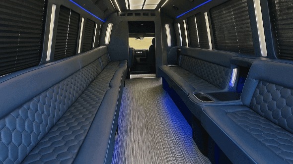 Interior of Cornelius Party Bus Company's 20 Passenger Party Bus in Cornelius