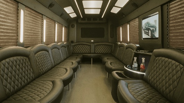 Interior of Sanford Party Bus Company's 25 Passenger Party Bus in Sanford
