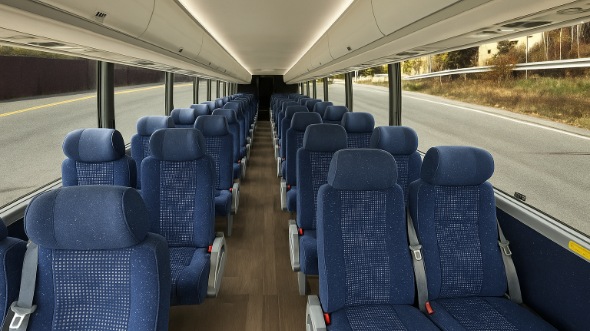Interior of North Carolina Party Bus Company's 28 Passenger Minibus in North Carolina