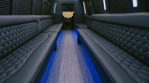 Interior of Sanford Party Bus Company's 50 Passenger Party Bus in Sanford