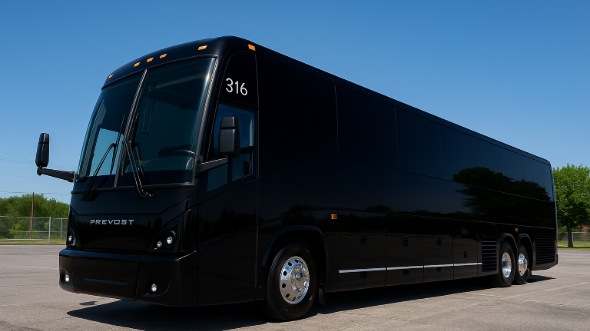 Exterior of North Carolina Party Bus Company's ADA Charter Bus in North Carolina