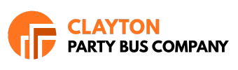 clayton party bus company logo