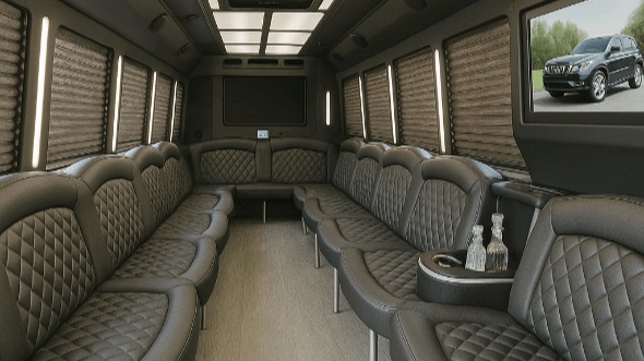 north carolina 20 passenger party bus inside