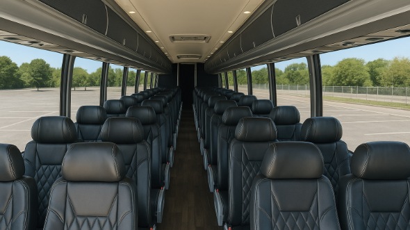 north carolina 54 passenger charter bus interior